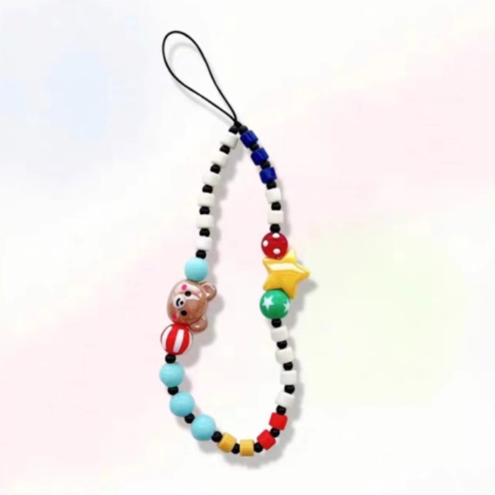 Ins divertido cordón de teléfono móvil de dibujos animados bricolaje nueva cadena portátil para la marca de moda Apple/Huawei/Xiaomi