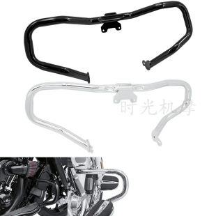 Suitable for Harley Large Glide Street Dual-Light Glide Modified Front Bumper 14 Rear Road King Cvo Crash Bar Anti-Fall Bar
