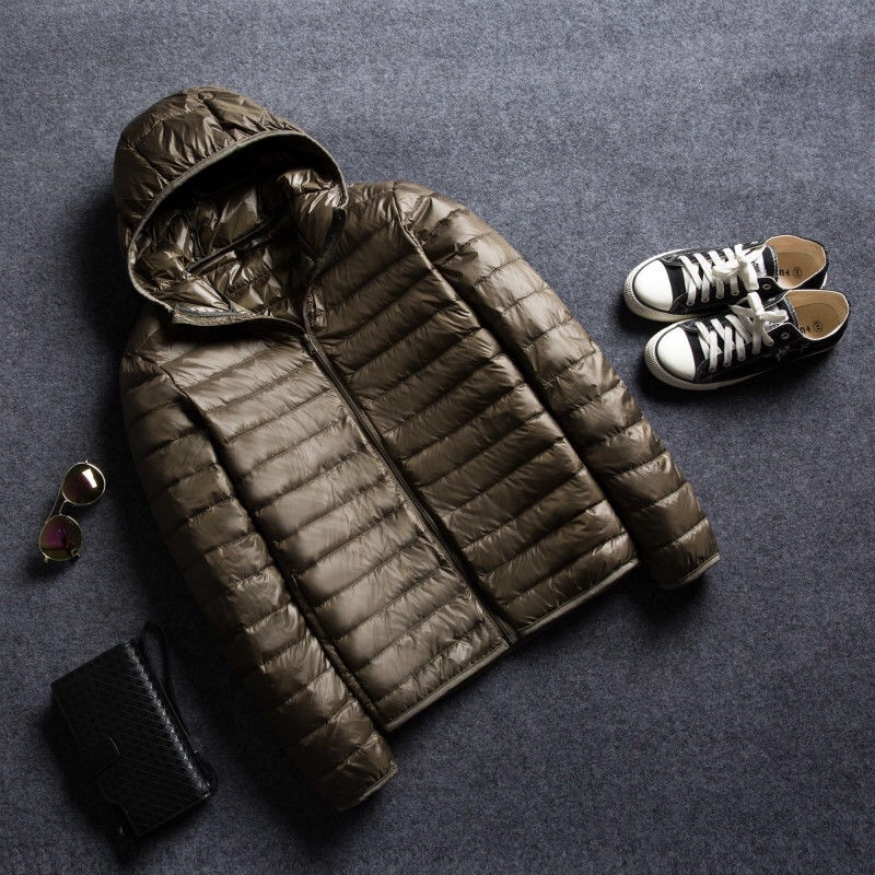 2023 Brand Casual Down Jacket For Men Pure Cotton Warm Solid Color Hooded Coat High Quality Down Jacket Male_voghion.com