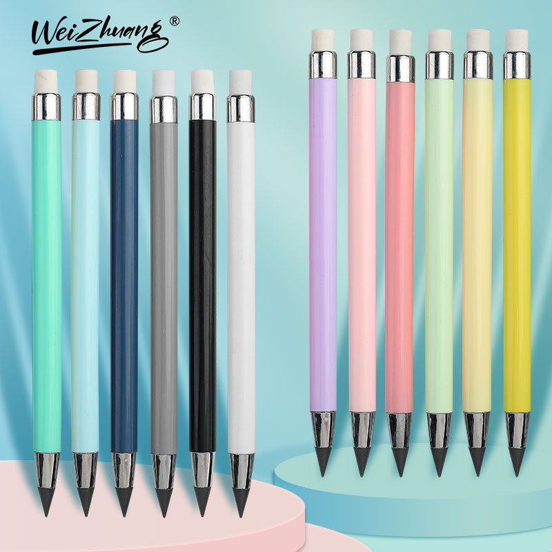 New eternal pencil black technology can never finish writing macaron color without cutting, not easy to break pencil factory
