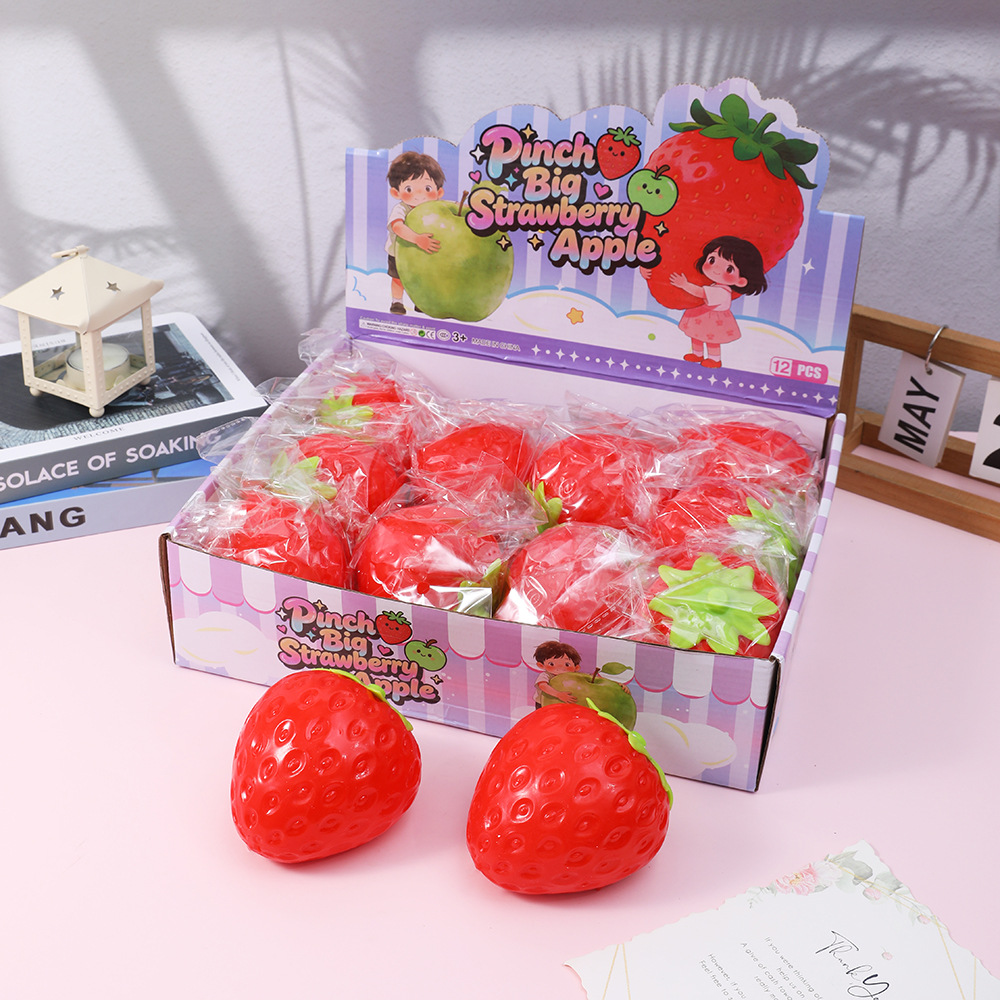 Creativo macros fresa pellizco descompresión artefacto de frutas extra grandes bolas Yiwu goma suave fabricante de juguetes para niños