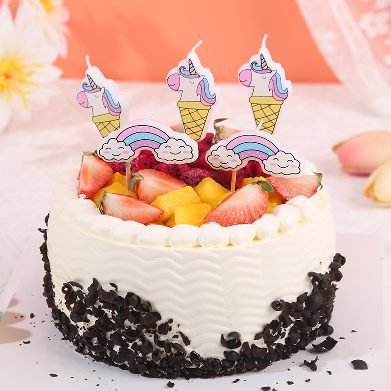 Nuevo caricatura interesante vela de cumpleaños pastel horneado decoración adorable animal pequeño dinosaurio fiesta vela insert