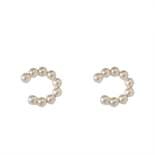 Delicate wind elegant temperament pearl ear bone clip female fairy forest style ultra-fairy simple personality ear clip no ear hole earrings 