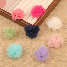 小女孩网纱头花发饰发卡手工仿真假花胸针鞋袜服饰装饰品材料批发