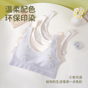 Seamless Girls' Underwear Stage III Development Student Fixed Cup Landing Soft Support Shockproof Chest Vest Female