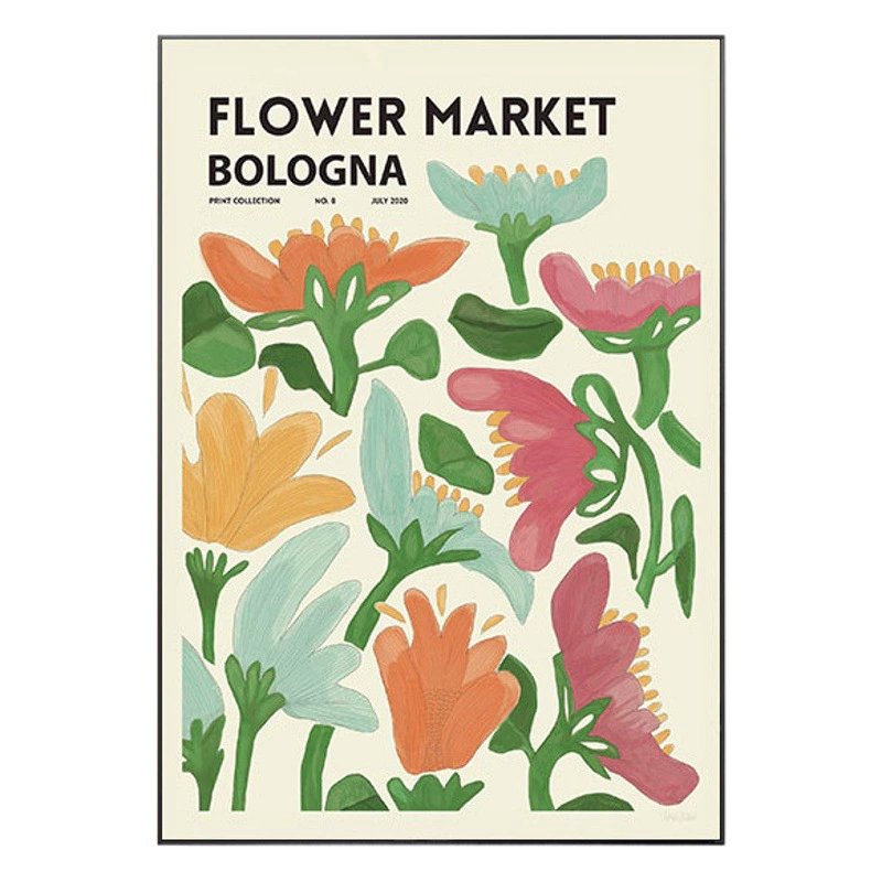 ЦВЕТОК МАРКЕР художественный плакат декоративная живопись Ретро цветок шведский ins Mural гостиная теплая настенная живопись