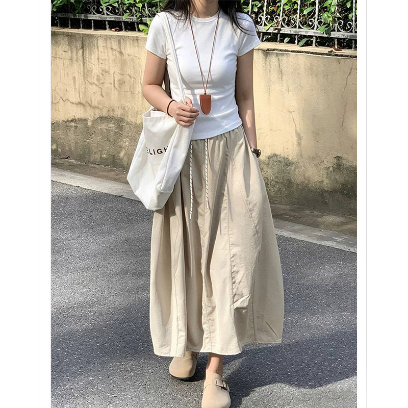 Plus Size 150kg Workwear Yamamoto Skirt for Women, New Summer Style, Relaxed High-Waisted A-Line Long Skirt, Loose and Breathable Half Skirt Plus Size 150kg Workwear Yamamoto Skirt for Women, New Summer Style, Relaxed High-Waisted A-Line Long Skirt, Loose and Breathable Half Skirt