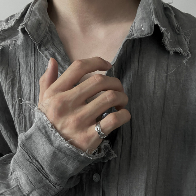 Vintage Silver Plated Minimalist Open Ring For Women And Men_voghion.com