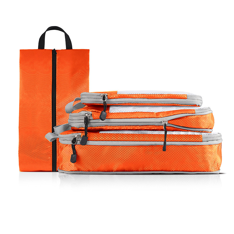 Viaje plegable bolsa de almacenamiento traje de malla visual equipaje trolley caso organizador bolsa