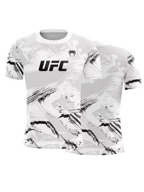男士UFC时尚短袖健身房跑步圆领T恤MMA运动上衣男士短袖舒适透气|undefined