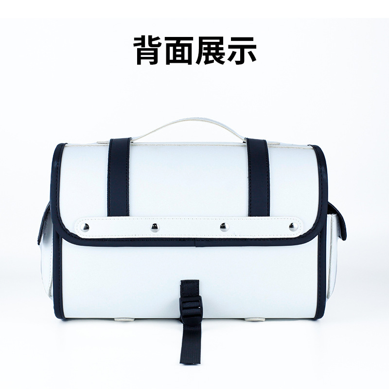 Cross-Border Electric Motorcycle Rear Bag, Rear Seat Bag, Electric Scooter Retro Universal Cargo Rack Bag, Rear Trunk
