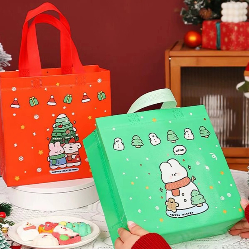 Non-Woven Bag Christmas Gift Party Satchel Waterproof Holiday Gift Bag Apple Candy Packaging Bag Non-Woven Bag Christmas Gift Party Satchel Waterproof Holiday Gift Bag Apple Candy Packaging Bag