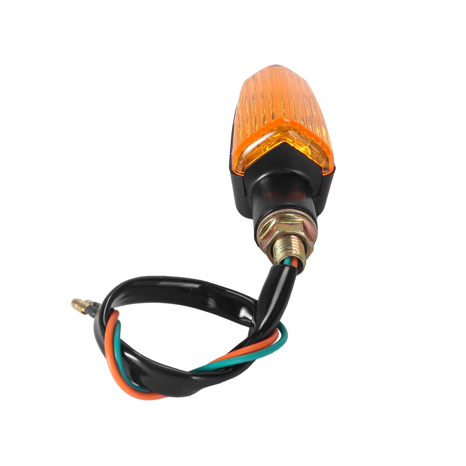 Ventas calientes de accesorios de modificación de motocicleta lámpara de señal de cáscara amarilla Harley retro luz de giro indicador leopardo de perforación luz de giro