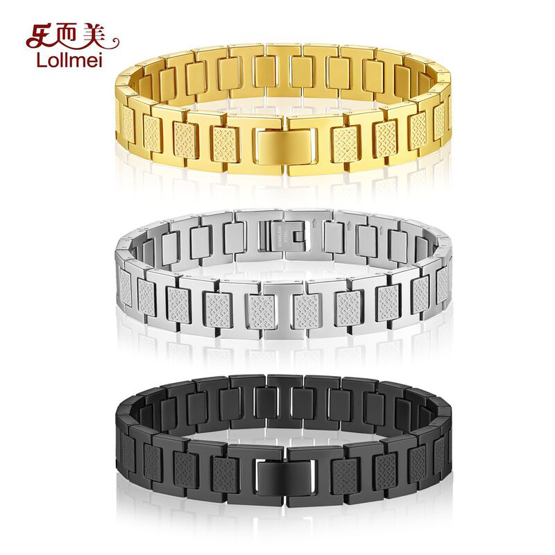 Cross-Border Hot-Selling High-End Crocodile-Pattern Titanium Steel Bracelet with Magnetic Germanium Stone for Men and Women Cross-Border Hot-Selling High-End Crocodile-Pattern Titanium Steel Bracelet with Magnetic Germanium Stone for Men and Women