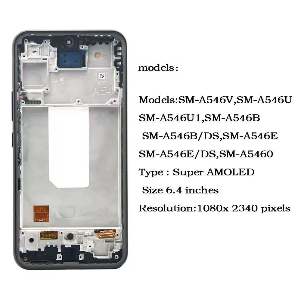 Подходит для Samsung Galaxy A54 5G сборки экрана SM-A546 SM-A546B LCD сенсорный дисплей