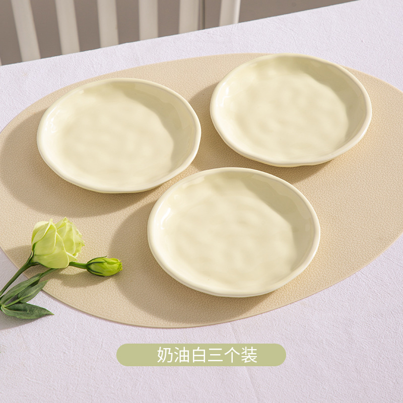 6inch 뼈 접시 크림 화이트 3팩