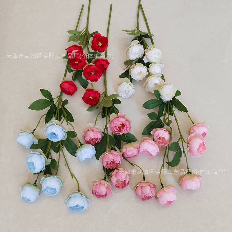 Simulated 7-Head Exquisite Roses, Wedding Decoration Flower Arrangements, Home Hotel Scenery, Fake Flowers, Rose Bouquets Wholesale