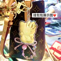 黄金hellokitty猫手机链黄金钥匙扣Kt猫包包挂饰车挂件伴手礼