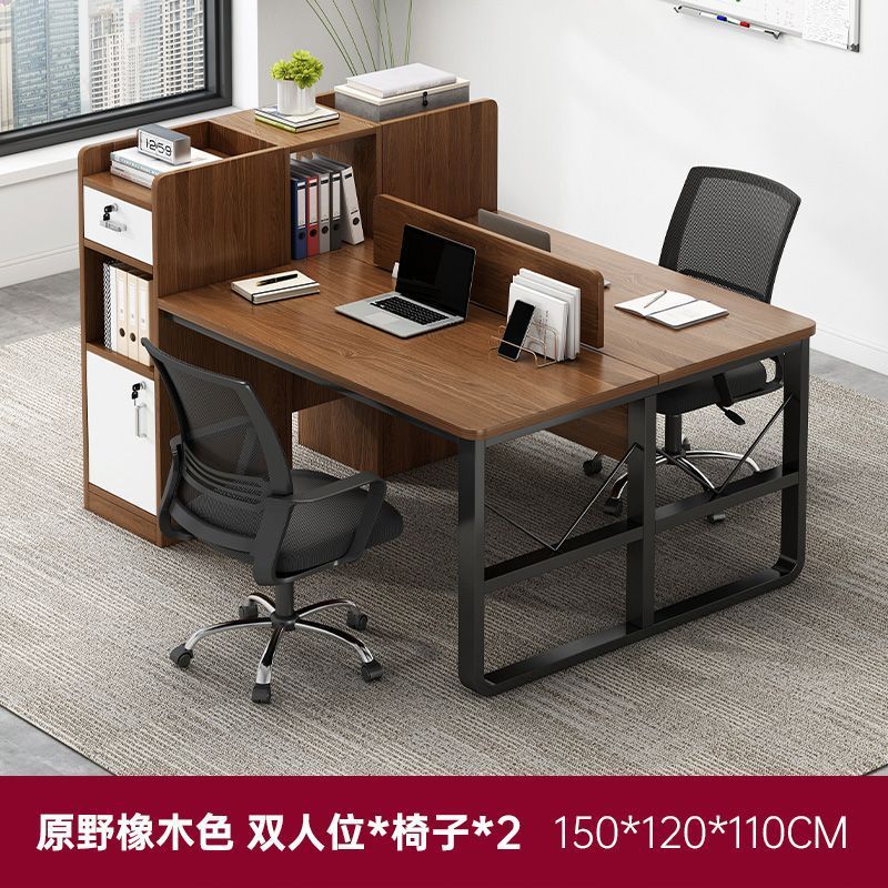 Personal de escritorio cara a cara 2 a 4 personas mesa de escritorio simple mesa de hogar y silla combinación escritorio de la computadora personal Mesa de la estación