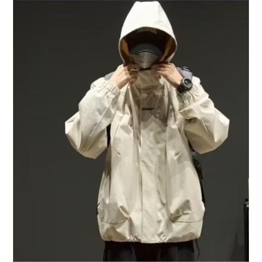 Ropa de asalto para hombres 2026 invierno suelto chaqueta de marca de moda impermeable chaqueta de trabajo casual japonesa abrigo