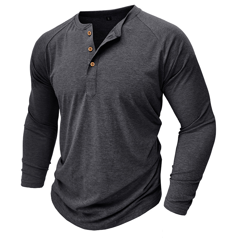 autumn and winter men's long-sleeved T-shirts, men's bottoming shirts, men's t-shirt clothing processing_voghion.com