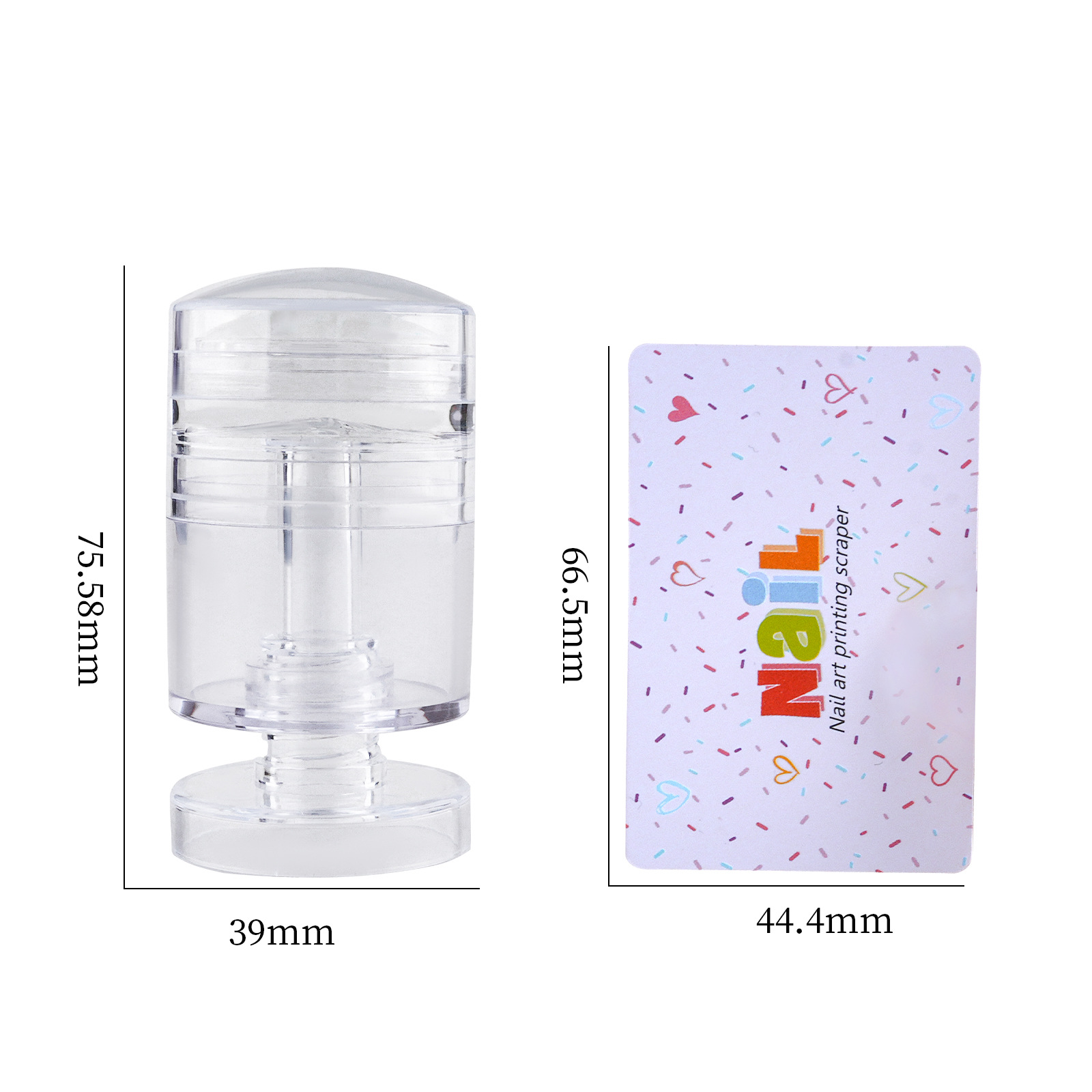 Nuevo sello transparente giratorio para uñas transfronterizas, patrón de tamaño de transformación multifuncional, sello de silicona al por mayor