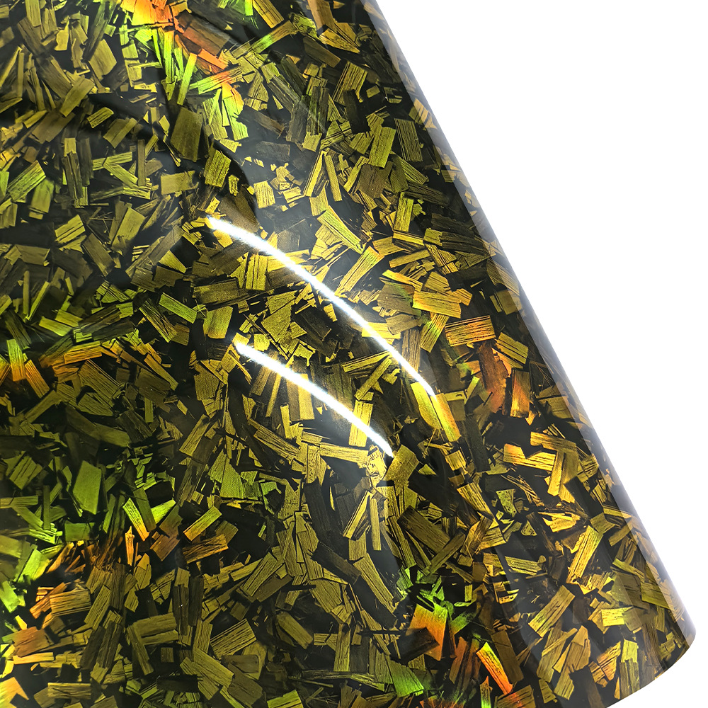 AliExpress Hot Sale Car PET Forged Carbon Fiber Flower Carbon Color Change Film Bright Matte Body Interior Modification Sticker Film