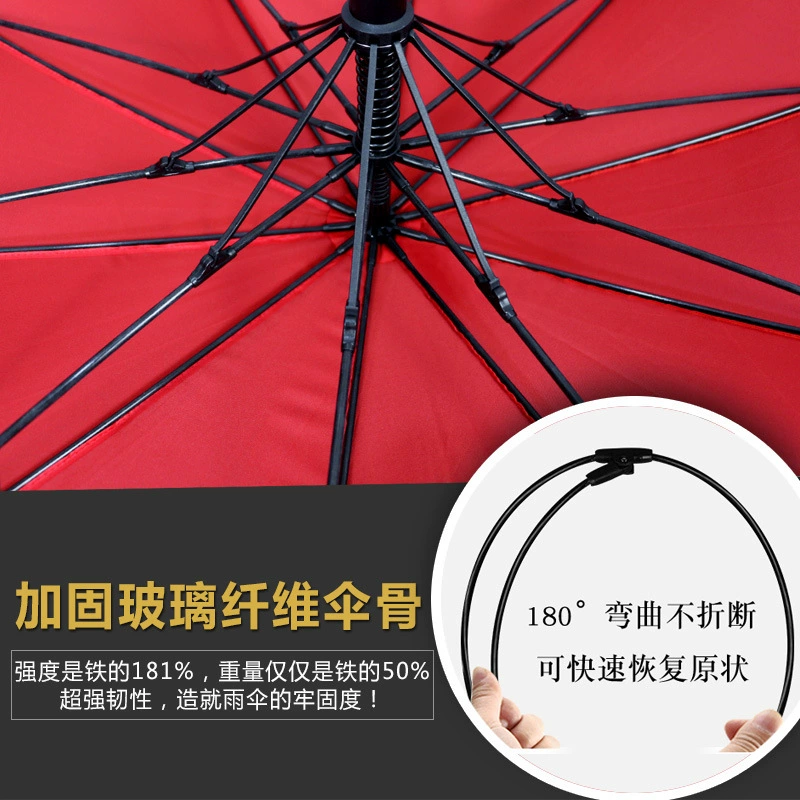 No. 1 automatic umbrella, double layer thickened and reinforced, large, storm resistant, long handle, three persons strong, welcome wholesale