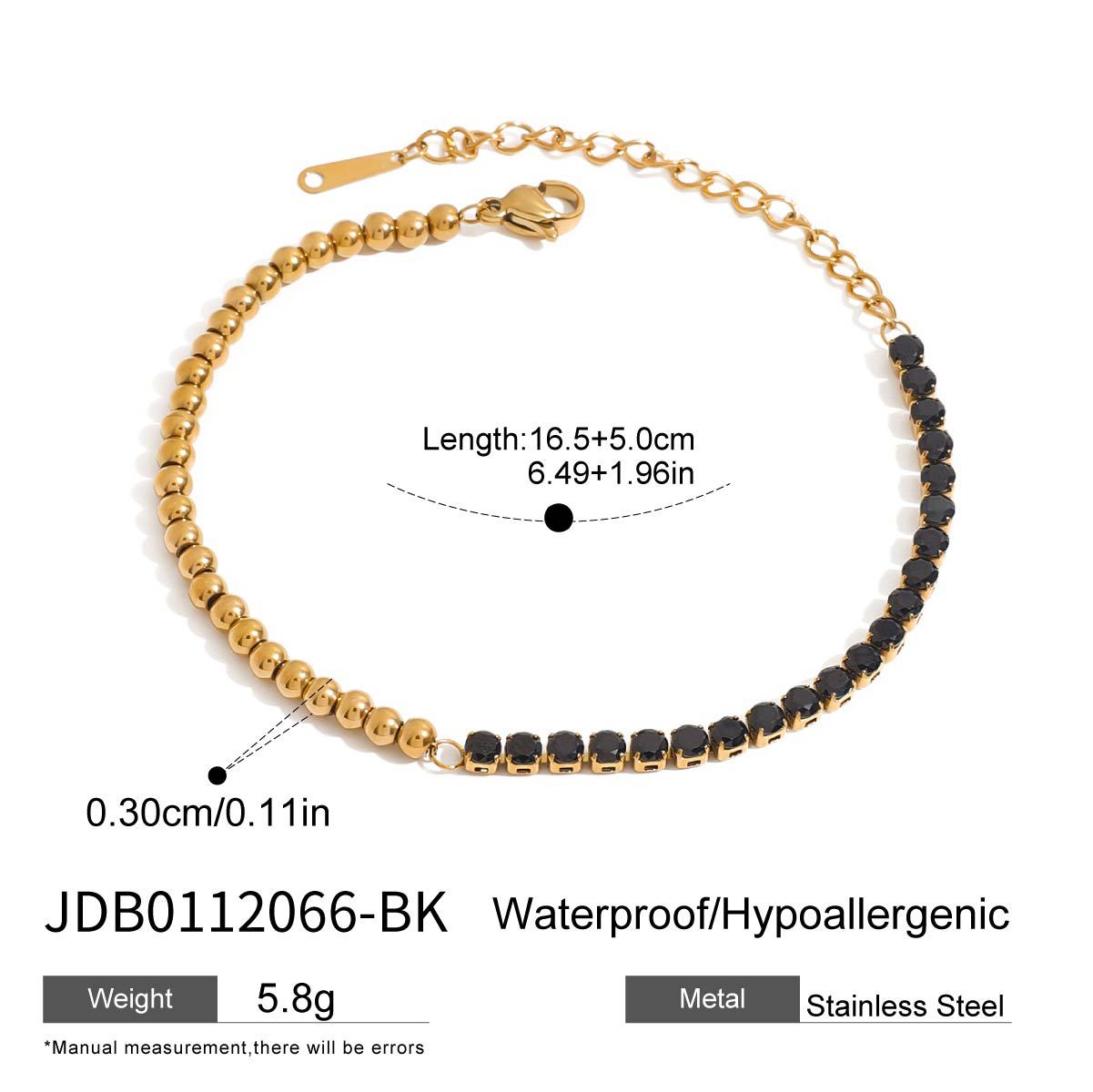 Jeding Pulsera de circón de acero inoxidable europea y americana apilada para mujer, joyería de lujo ligero de alta gama, joyería de acero de titanio que no se desvanece, transfronteriza image 8