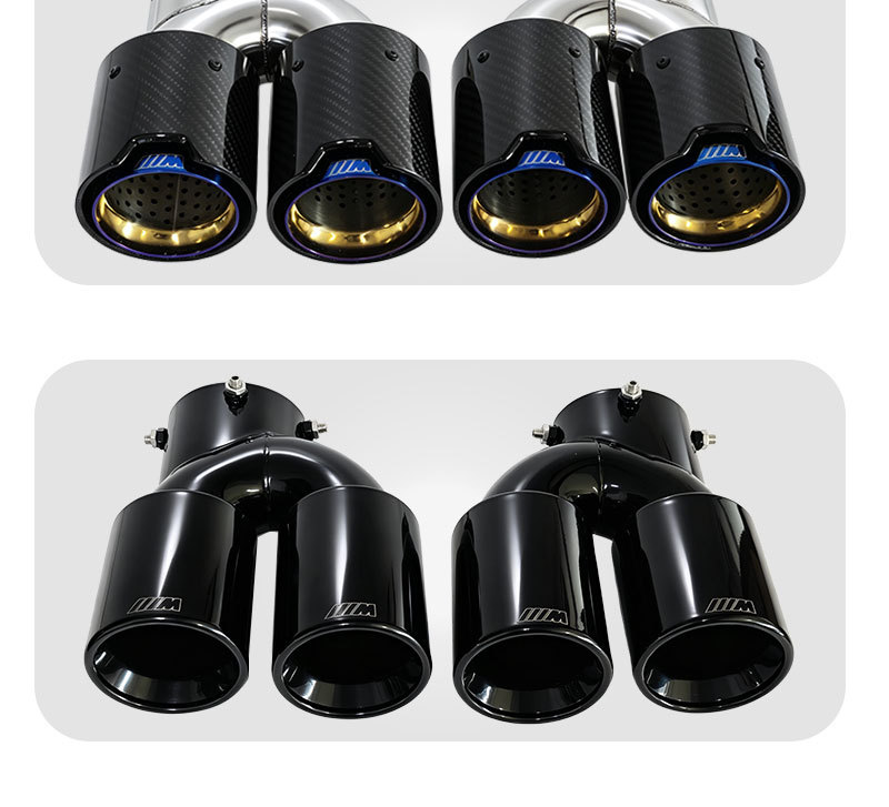 Suitable for BMW M240i 330i M340i M440i stainless steel carbon fiber exhaust modification with four tail pipes