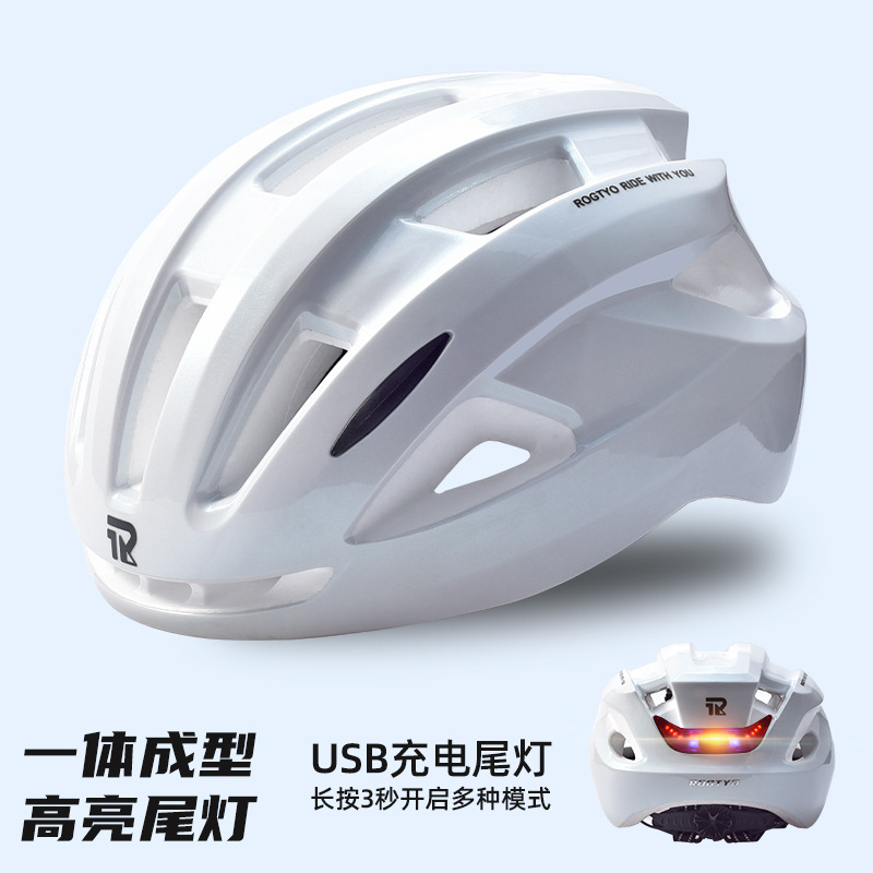 Casco de bicicleta para hombres, bicicleta de montaña, equilibrio de carretera, lámpara trasera, sombrero de casco para mujeres, equipo de bicicleta