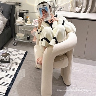 Trendy Makeup Chair Bedroom Stool Makeup Stool Light Luxury High-End Dressing Stool Home Backrest Chair Wardrobe Chair