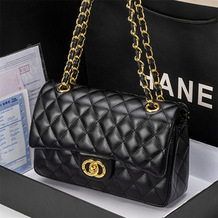 Universal shoulder bag with diamond pattern, one-shoulder bag, Chanel style, chain bag