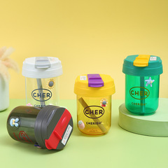 網紅迷你小巧噸噸杯高顏值女生兒童吸管杯辦公便攜塑料水杯定製