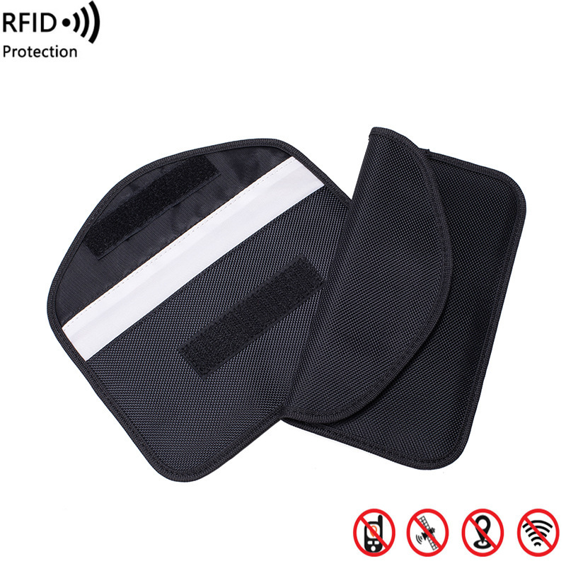 New Export Oxford Cloth Anti-Spoke Car Key Bag 6.5inch Mechanical Rfid Mobile Phone Signal Shielding Bag