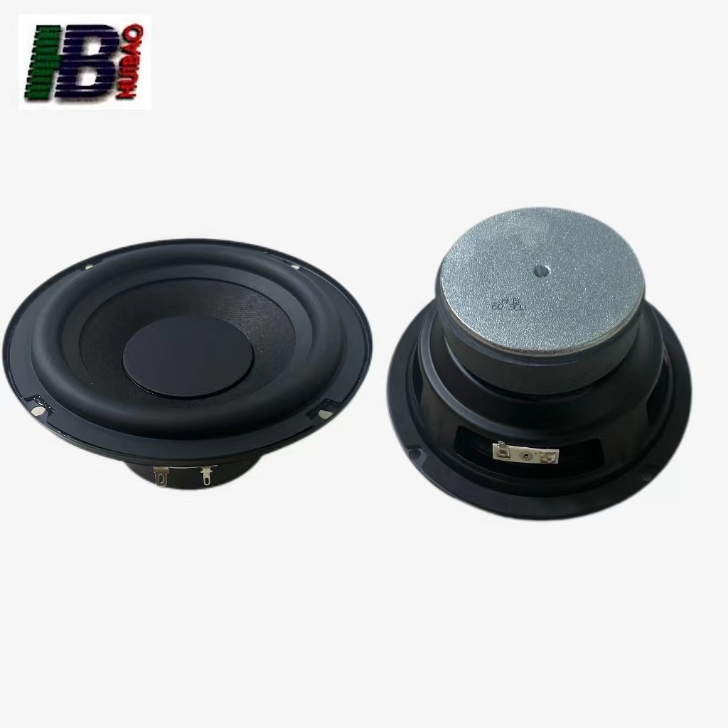 6.5 Pulgadas redondas de borde negro cuchilla de caucho 6 Ω 30W altavoz de bajo multifunción
