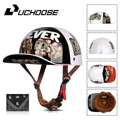 Summer Breathable Motorcycle Electric Vehicle Half Helmet, Lightweight, Comfortable, Safety-Protective, 3C Certified Helmet for Motorcycle Riding (Motosiklet kaskı (dəbilqə)) - white-boss-s