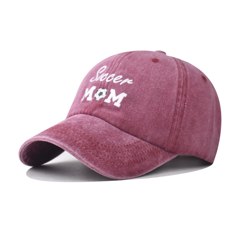 Algodón transfronterizo nuevo lavado con agua viejo sombrero de béisbol de fútbol de alta calidad personalidad al aire libre MM gorra de lengua de pato