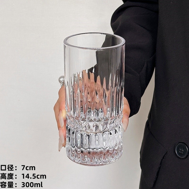 Ins tazas de vidrio esculpidas de alto grado nórdico de lujo ligero tazas de té caseras tazas de whisky tazas de leche tazas de cerveza tazas de jugo