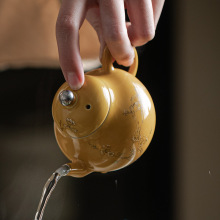 山国工夫茶暗香茶壶手工泡茶壶单壶文人手执壶带球孔潘壶功夫茶壶