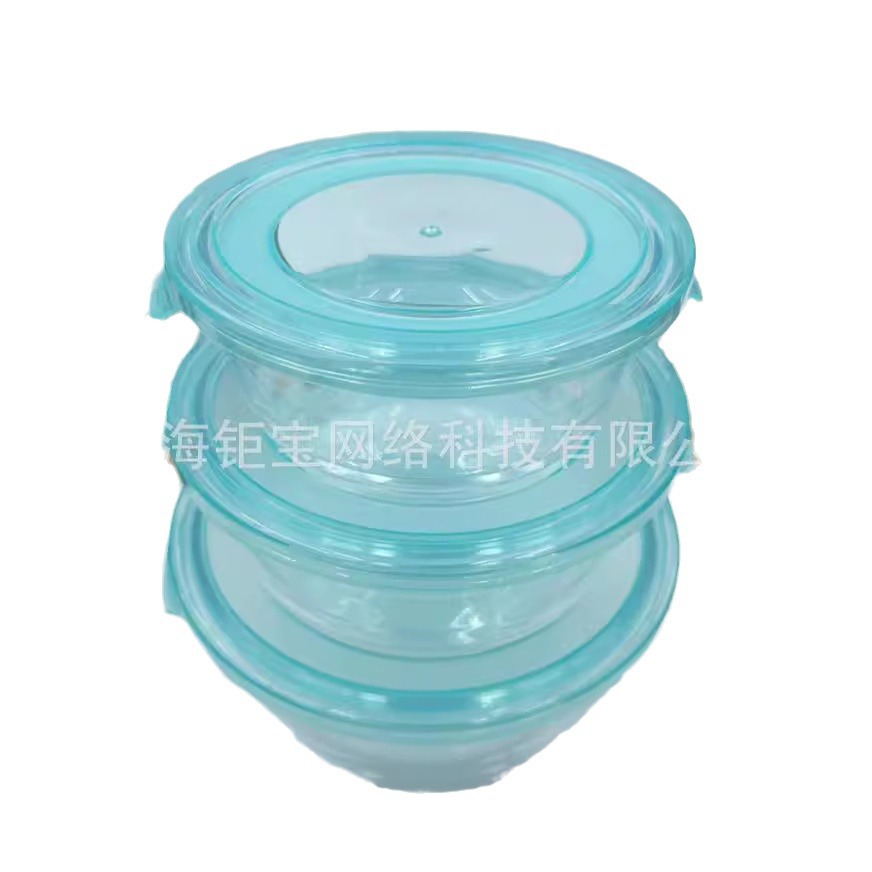 Caja de almuerzo de vidrio resistente a altas temperaturas de alta borosilicona, caja de microondas rectangular, caja de sellado, tazón de vidrio de grado alimenticio para mantener fresco