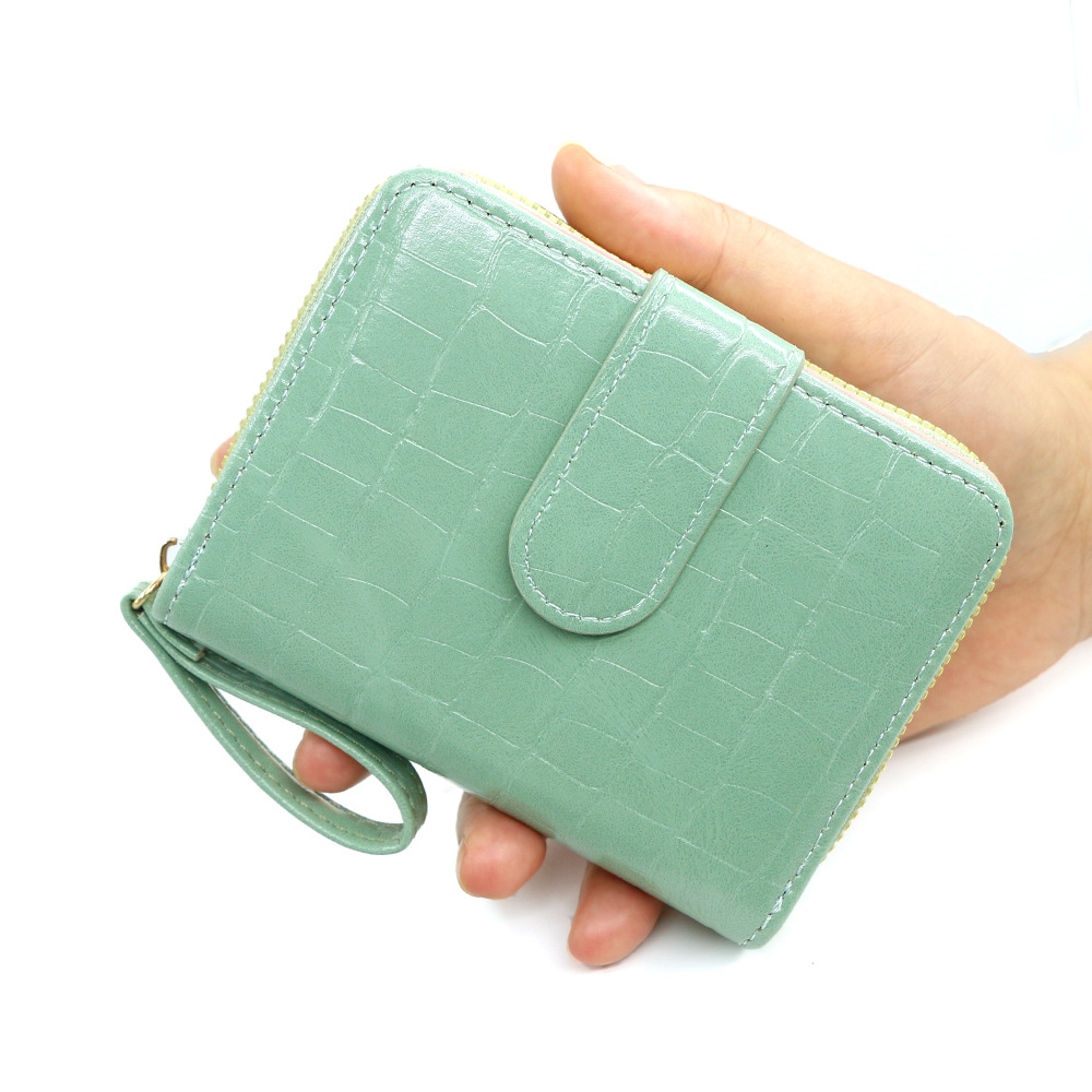 Nueva billetera de moda simple billetera de piedra multi-tarjeta bolso de mano bolso de cambio fábrica al por mayor