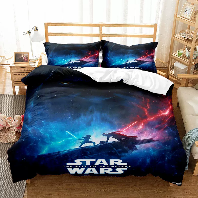 星球大战跨境三件套亚马逊羽绒被套磨毛四件套数码印花外贸两件套