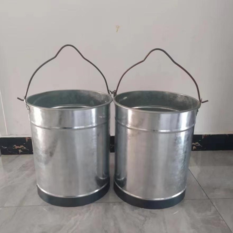 20L 두꺼운 철 버킷 가정용 물 운반 철 버킷 농업 휴대용 버킷 소방 물 저장 버킷 주방 우물 양동이