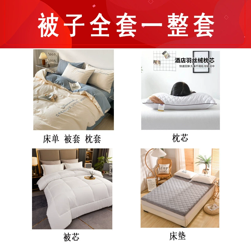 Bedspread, duvet, set for students, simple and elegant design, 4 piece set, bedding