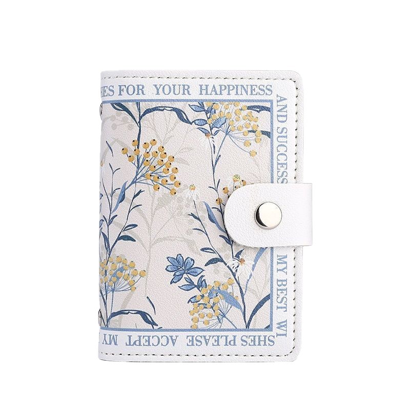 Nueva Flor de dibujos animados titular de la tarjeta de los hombres anti-desgaussing multi-tarjeta de Banco titular de la tarjeta de certificado bolsa de gran capacidad de las mujeres titular de la tarjeta