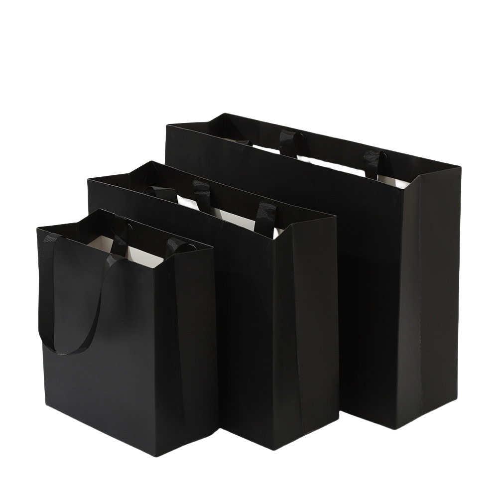 Caja plegable de una pieza, embalaje de regalo negro, caja vacía de color sólido, logotipo de impresión, caja de embalaje de mano, regalo