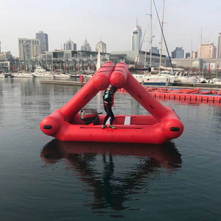 Emergency Rescue Life Raft Inflatable Self-Righting Whitewater Life Raft Multi-Purpose Water Rescue Transport Boat