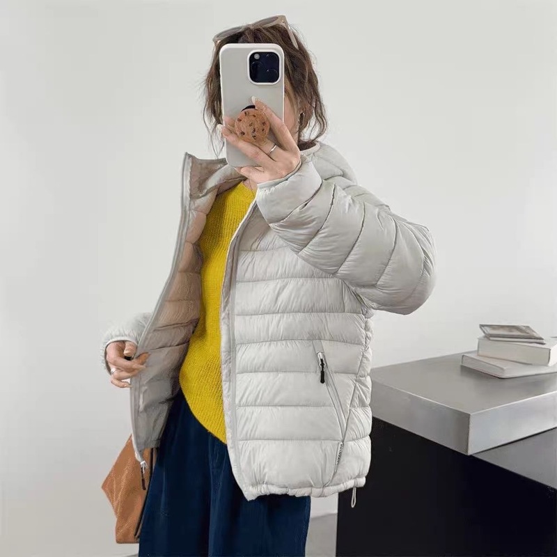 跨境冬季排骨羽绒棉服男女情侣外套轻薄宽松新款2025连帽加厚小个|undefined