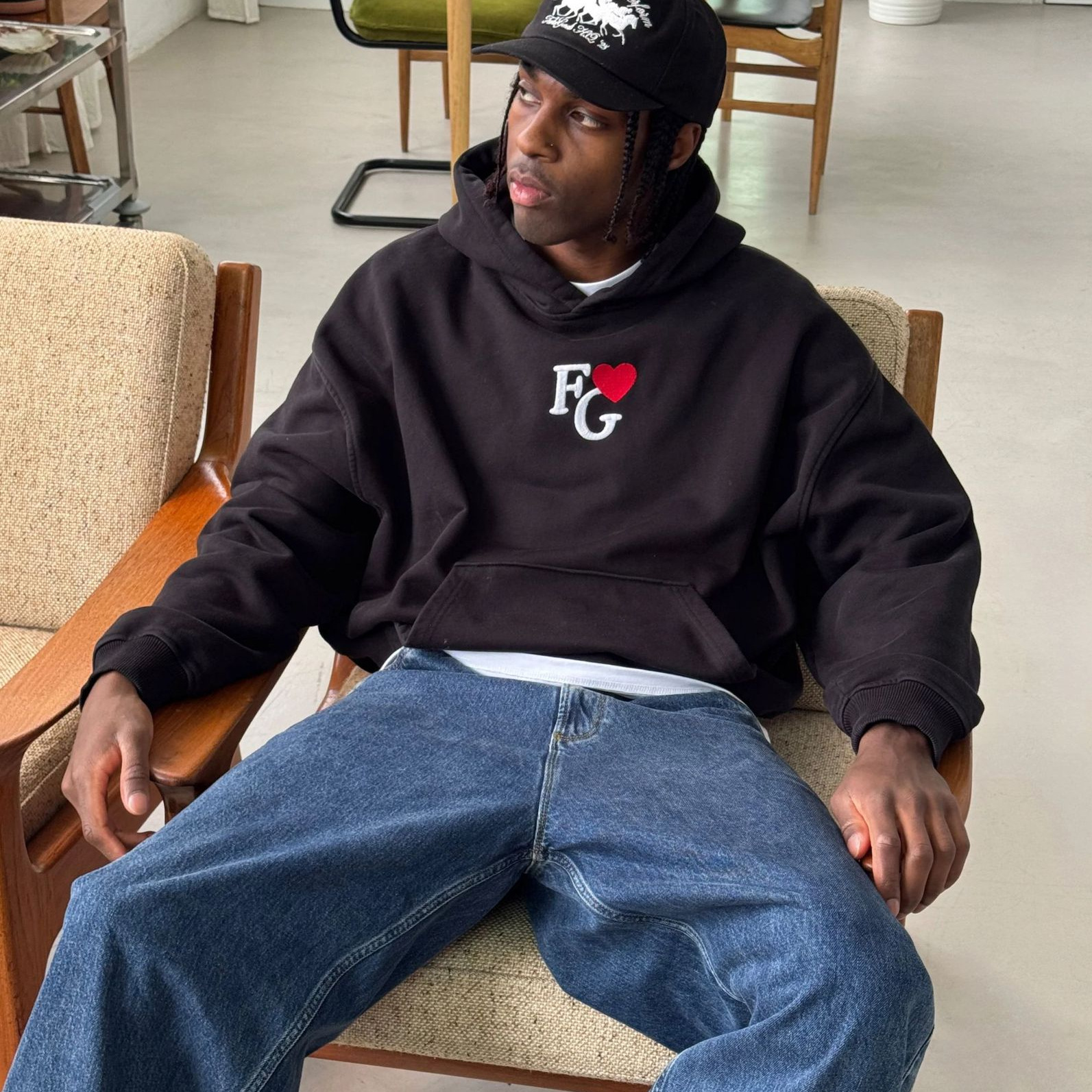 Foreign Trade European and American Men and Women 2025 New Autumn and Winter Warm Y2K Pattern Heart Lock Printed Sweatshirt Loose Casual Top